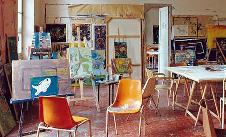 Atelier d'art, salle